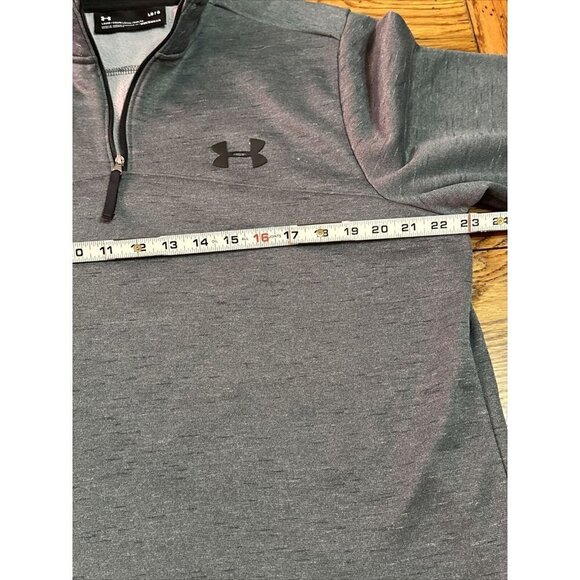 Under Armour Lg ColdGear Fleece Loose Fit 1/4 Zip Sweater Heather Sweatshirt H17 - Picture 5 of 7